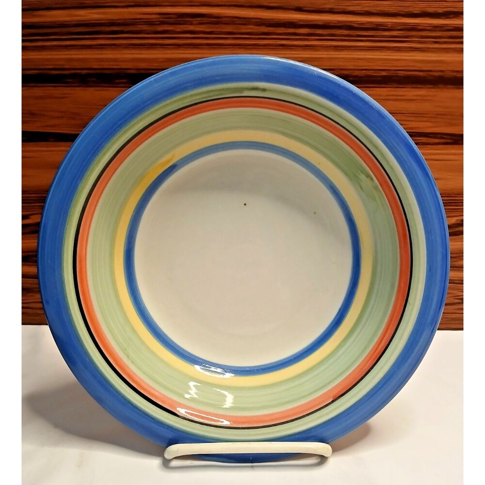 Vintage Candy Rainbow Stripe by Gibson 8.25"  Vegetable bowl